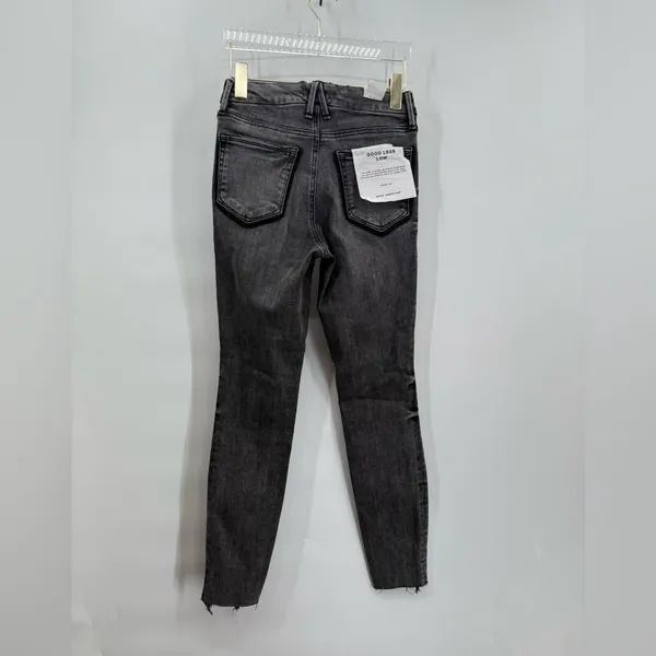 Good American Good Legs Low Distressed GLLSP257BT NWT‎ Black Size 4 - Image 4