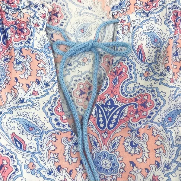 VICTORIA’S SECRET Blue Paisley Print Short Nightgown Sleeveless Size‎ Small New - Image 7