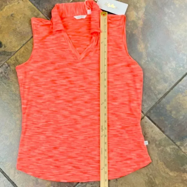New! NWT Lady Hagen Sleeveless Coral Carnival Golf Polo Small - Image 4