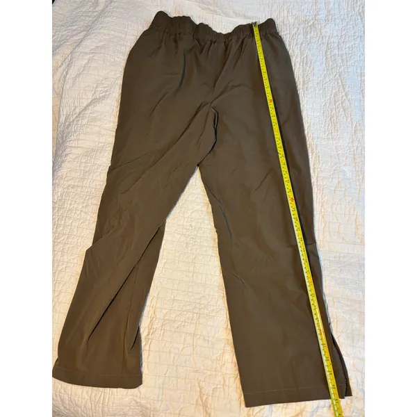 Nautile Olive Brown Athletic Pull On Zipper Ankle Pants Plus Size 1X - Image 2