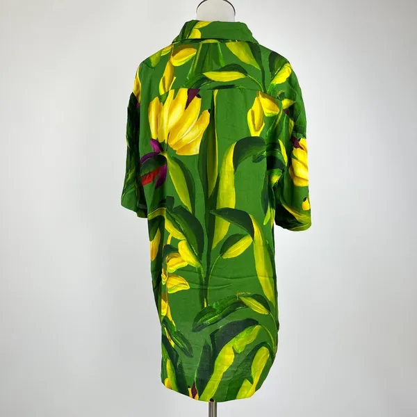 NWOT Farm Rio Unisex Green Banana Aquarela Shirt Size S - Image 6