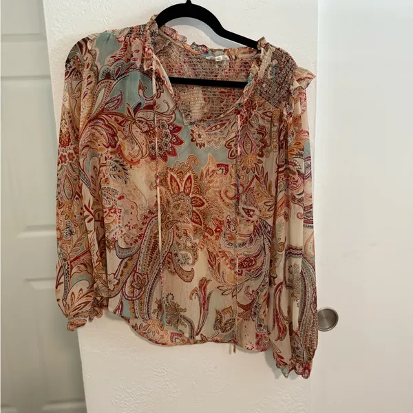 Vestique Beige and Brown Floral Blouse Bundle - Image 3