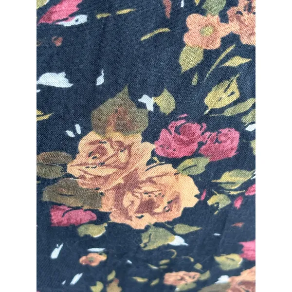 Vintage All That Jazz Dark Floral Rayon Cropped Jumpsuit 90s Grunge Romantic - Image 12