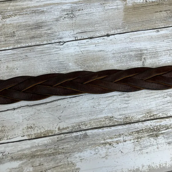 Timberland Western Belt Braided Leather Womens Chunky‎ Small Brown Boho Outdoor - Image 6
