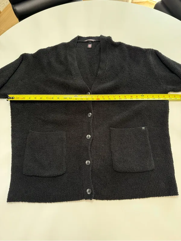Victoria's Secret Black Button-Front Relaxed Knit Cardigan Size XXL - Image 4