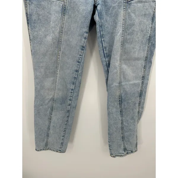 Universal Thread Jeans Womens 4/27 Light Wash High Rise Slim Straight Blue Denim - Image 3