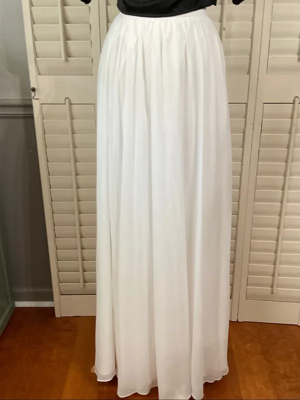 Lulu's White High-Slit Flowing Maxi Skirt - Image 5