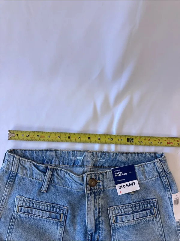 Old Navy Light Blue Wide-Leg Jeans - Image 5