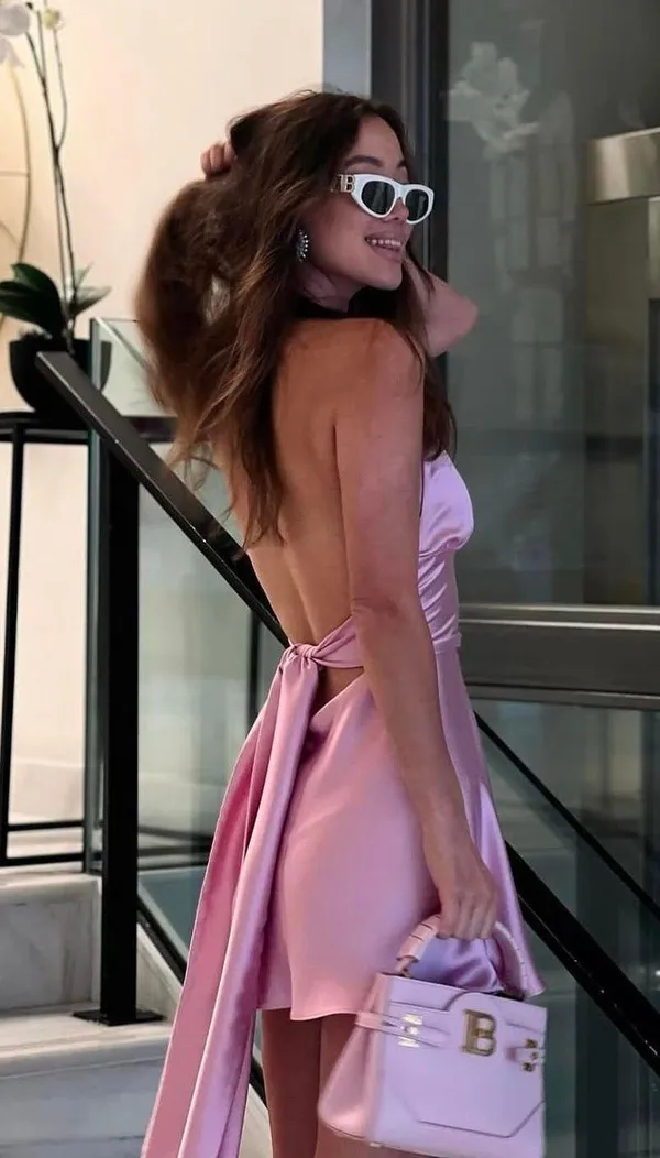 ZARA dress mini halter pink satin Bow 🍬 🎀 wedding party coctail bridal shower - Image 5
