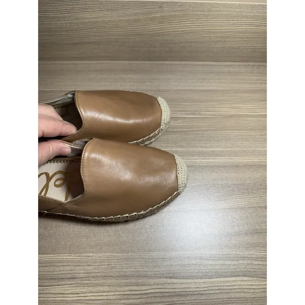 Sam Edelman Women's Kesia Light Brown Genuine Leather Espadrille Flats Size 7.5 - Image 6