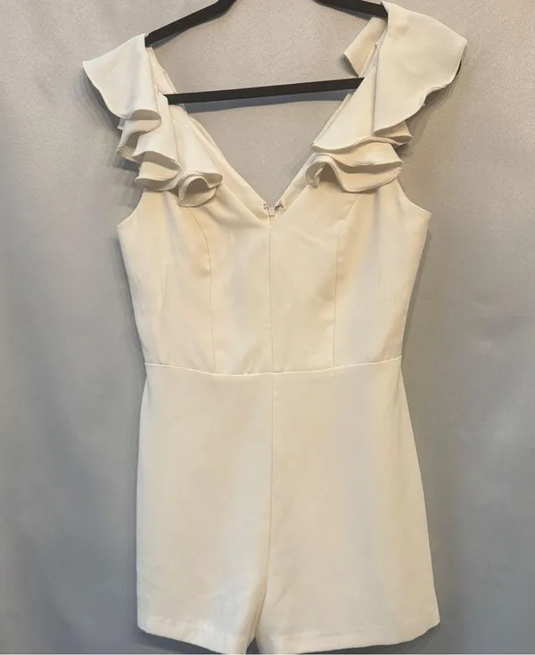 Amanda Uprichard Gimlet Ivory Romper Size Medium - Image 10