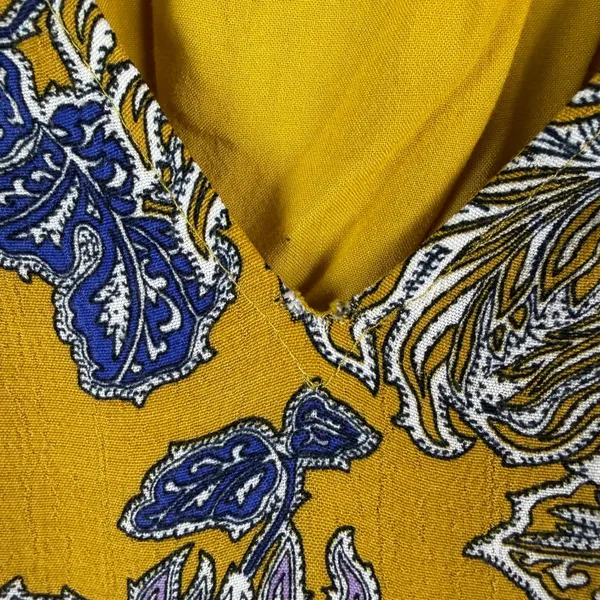 By Anthropologie Robin Tiered Mini Dress Small Yellow Floral Paisley Boho‎ Flowy - Image 5