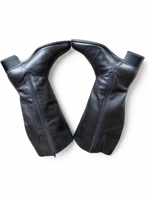 Vintage Regence Black Leather Knee High Boots Women’s Size 9 Made in Canada - Image 7