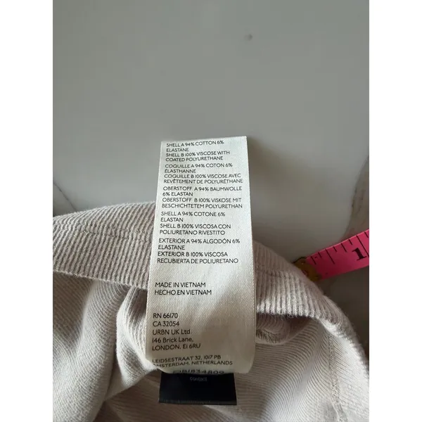 Maeve Anthropologie Pink Ribbed Long Sleeve Top Shoulder Patch‎ XS - Image 4