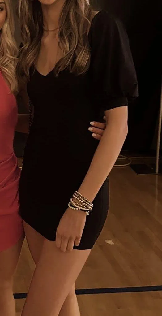 Revolve Black Mini Dress - Image 3
