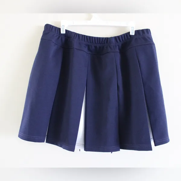 Navy Pleated Cheer Skirt Size 2X Blue - Image 2