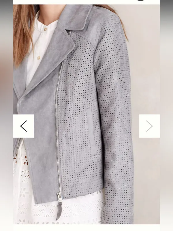 Vegan Suede Moto Jacket Hei Hei Anthropologie Size Medium - Image 3