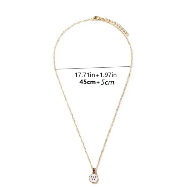 Letter F Necklace Gold Tone Minimalist - Image 4