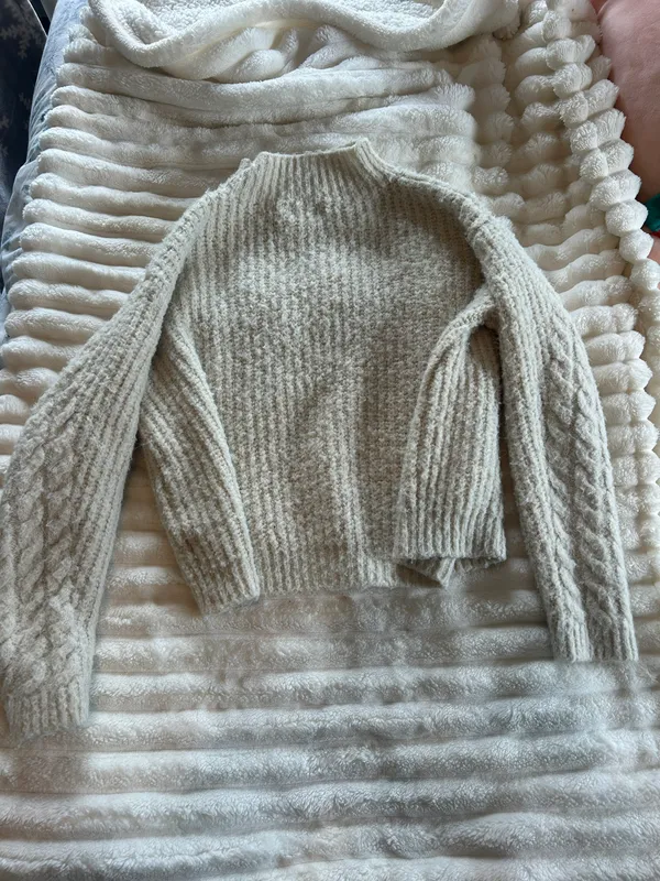 Target White Fuzzy Sweater - Image 4
