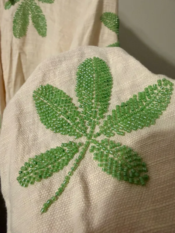 ZARA Leaf cropped blouse - Image 4