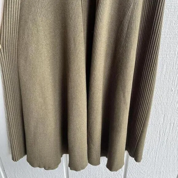 Torn by Ronny Kobo Lace Up Ribbed Knit Mini Dress‎ in Olive Green Size M - Image 6