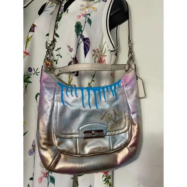 Coach Leather Crossbody Multicolor Customized - Image 5