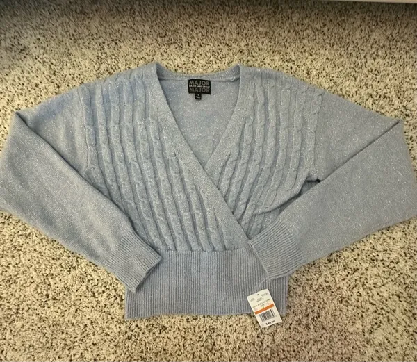 DRY GOODS - Blue crisscross sweater - Image 2