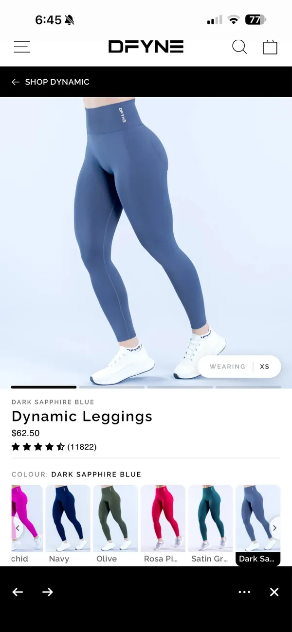 DFYNE Dynamic Leggings dark sapphire blue  - Image 4
