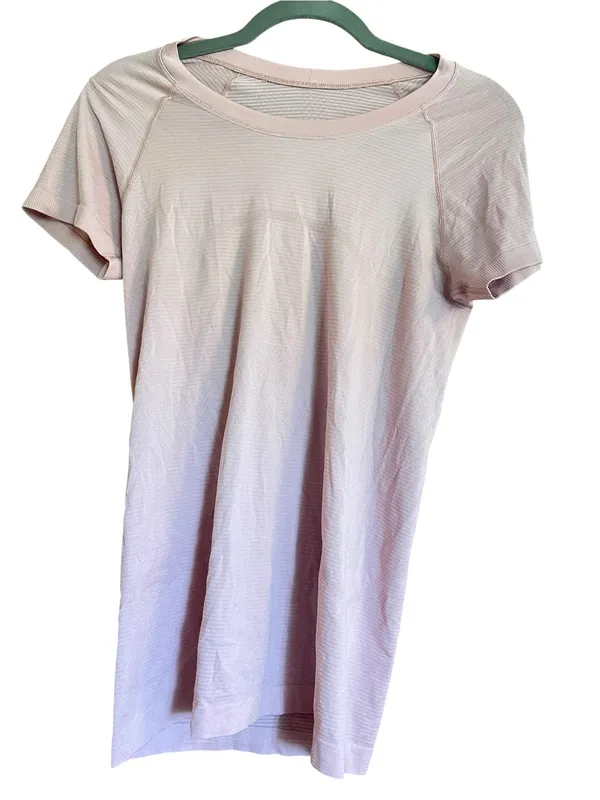 lululemon High-Neck Running and Training Short Sleeve Tee Light Mauve Pink - Image 4
