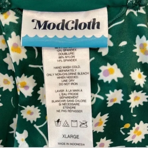 ModCloth Alyssa Bikini Top Green Floral - Image 6