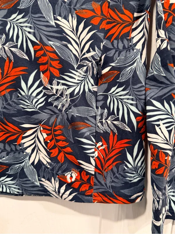 NWT Hang Ten Size S UPF 50+ Tropical Floral Long Sleeve Rash Guard Swim Shirt - Image 9