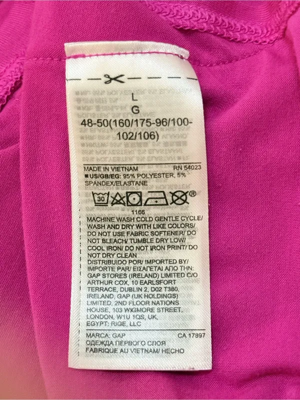 GapFit gDry High-Low Racerback Tank Top Electric Pink Size Large Athletic - Image 7