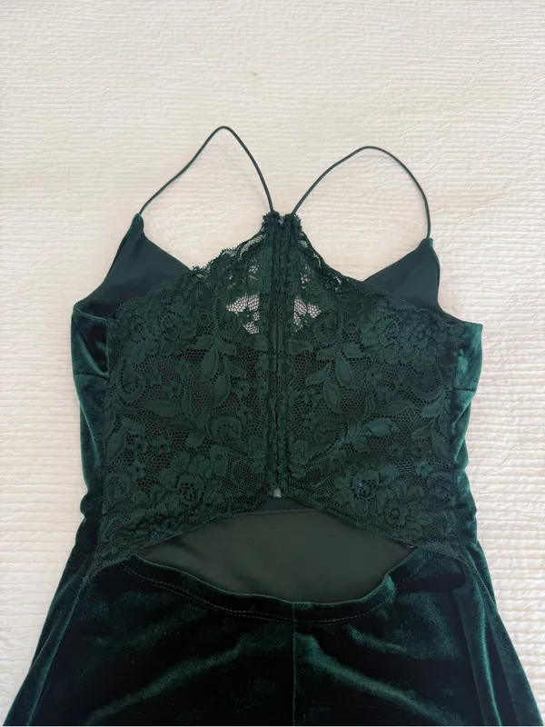 B. Darlin green velvet and lace dress size 0 - Image 10