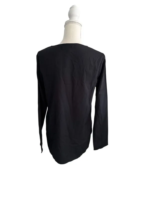 BANANA REPUBLIC Black Silver Long Sleeve Top Size Small NEW NWT - Image 4
