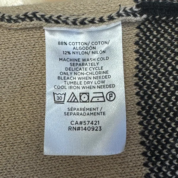 Loft Outlet Black Tan Buffalo Plaid Mock Neck Sleeveless Sweater Vest Top Career - Image 7