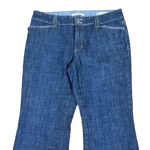 GAP Y2K Curvy Flare Jeans Dark Wash Stretch Denim‎ Retro Boho Hippie Size 12 - Image 2