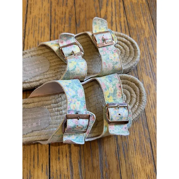 LoveShackFancy x Manebí Nordic Floral Leather Espadrille Slides - Image 4