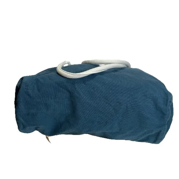 Athleta Tote Bag Blue Ombre Large Cotton Canvas Shopping Bag 19x13 Athleisure - Image 7