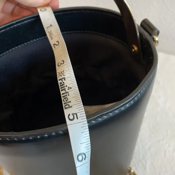 Zara Black Gold Fixtures and Chain Bucket Bag - Image 5