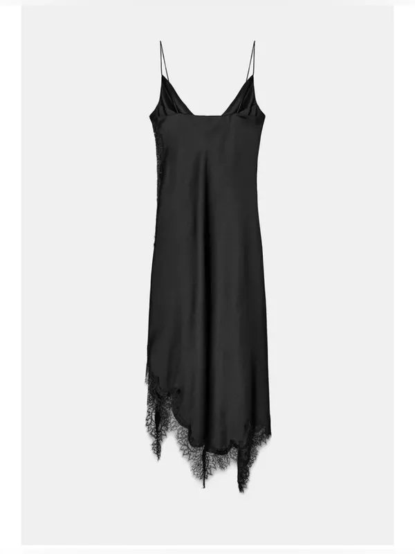 Zara ZW collection satin lace dress‎ - Image 5