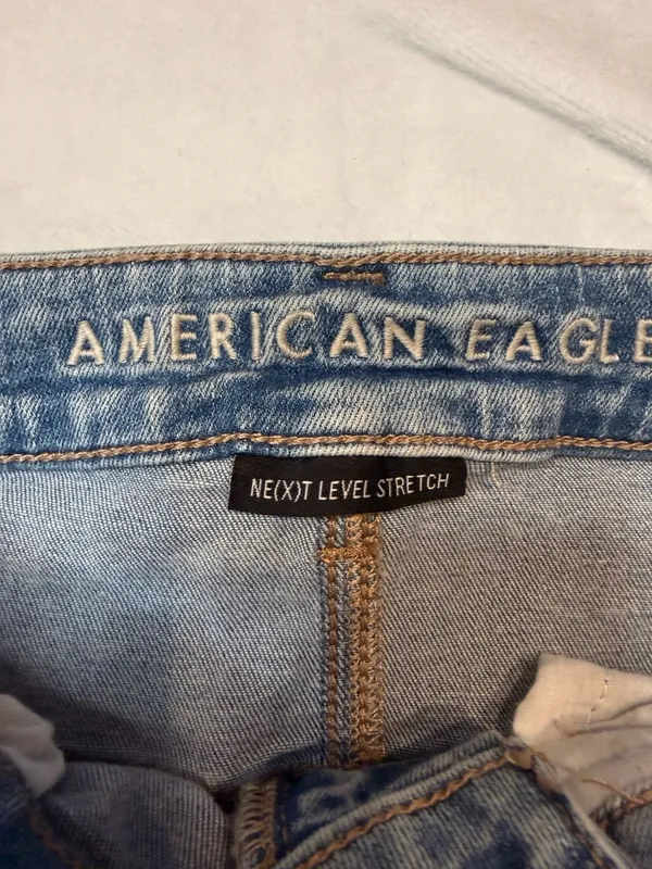 American Eagle Ne(x)t Level Stretch Light Wash Distressed High-Rise Skinny Jeans - Image 6