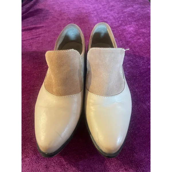 FREE PEOPLE Casey Loafer Shoes 70s DISCO COUNTRY CHIC Leather Flat Size 39 8.5 9 - Image 3