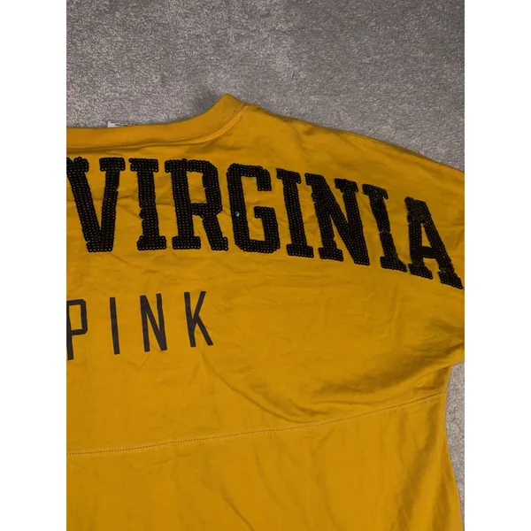 Victoria Secret Love Pink 5th & Ocean West Virginia Spirit Jersey Sequin EUC - Image 11