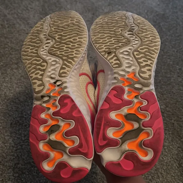 Nike Renew Running Shoes Neon Orange & Pink 6.5 - Image 5
