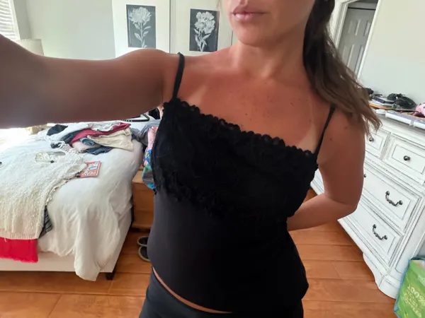 Vintage Black Lace Cami - Image 2