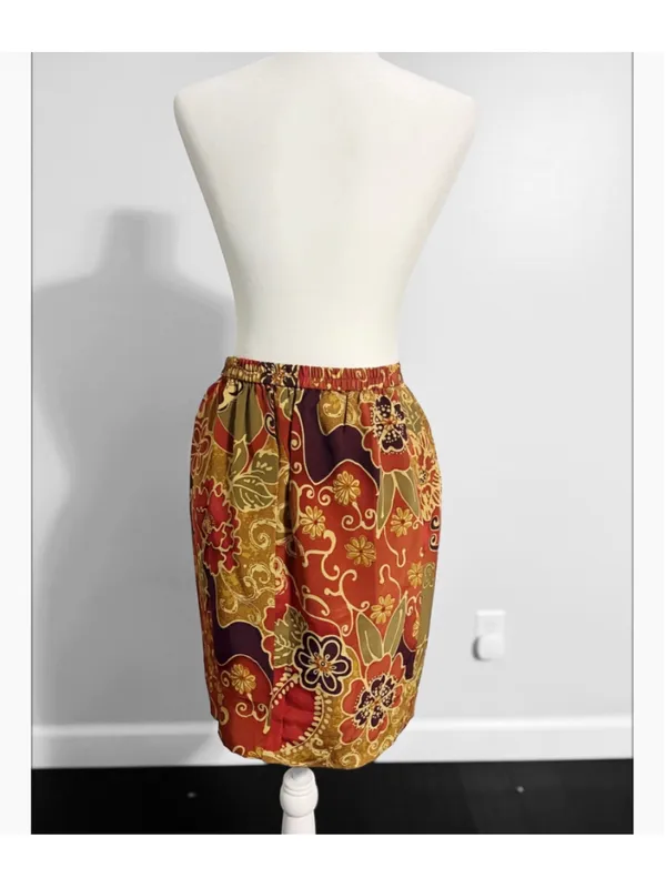 Rickie Freeman Teri Jon New Silk Skirt Set Brown Size 8 - Image 7
