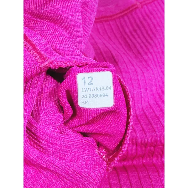 Lululemon Ebb To Street Tank Top Size 12 Pink Ribbed Racerback Yoga Pilates Gym - Image 4