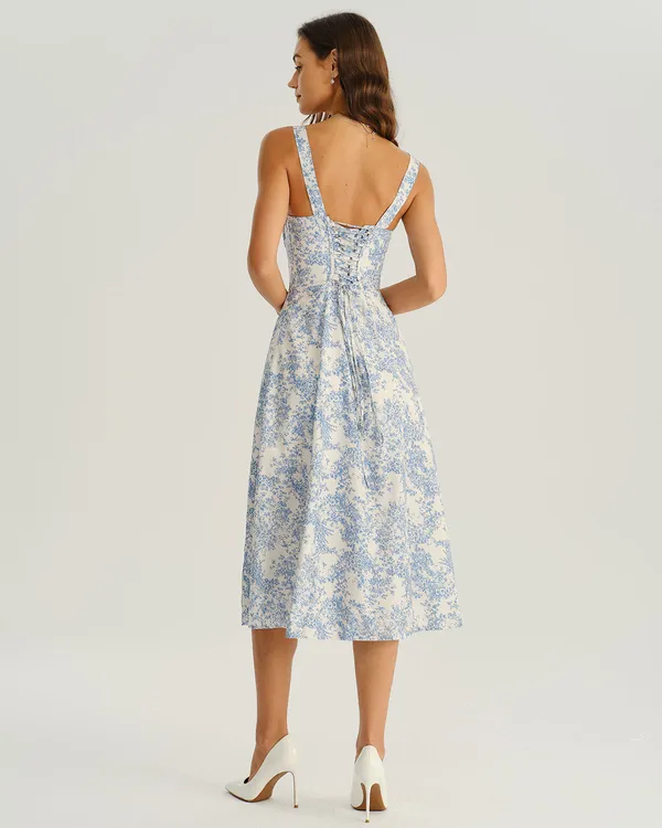 Amazon Floral Ruched Dress - Image 4
