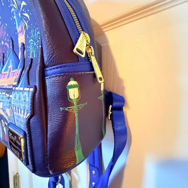 Disney Parks Loungefly Disneyland Sleeping Beauty Castle Fireworks Mini Backpack - Image 5