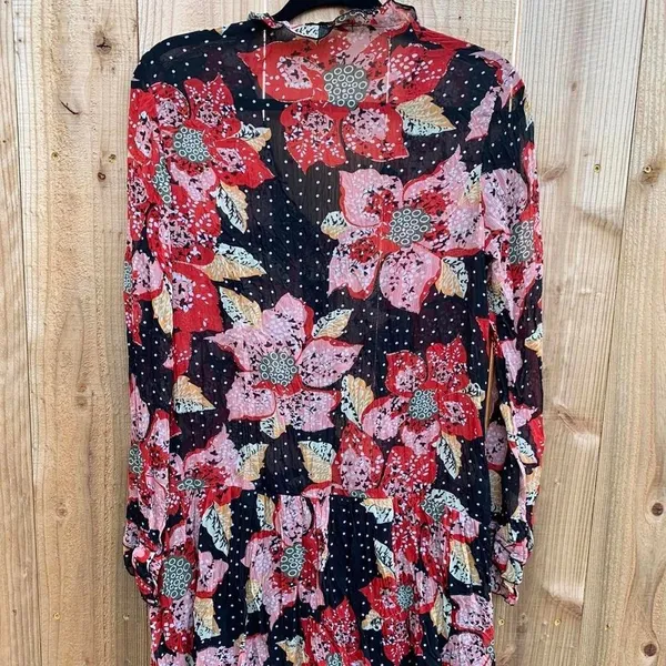 Sparkle share long sleeve floral dress, medium spring light‎ summer date - Image 4